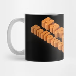 Happy Halloween 3D isometric orange text Mug